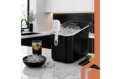 Výrobník ledových kostek 1,2 l – 12 kg / 24 h – černý