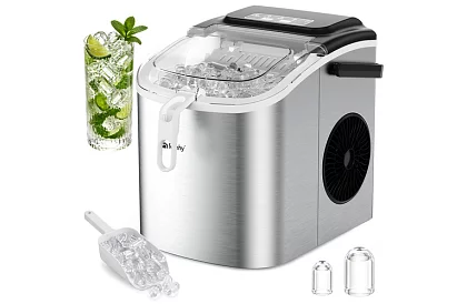 Výrobník ledových kostek 1,2 l – 12 kg / 24 h -  stříbrný