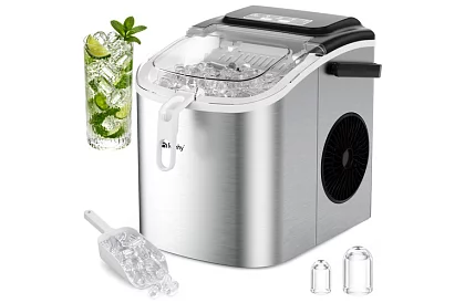 Výrobník ledových kostek 1,2 l – 12 kg / 24 h -  stříbrný