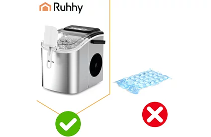 Výrobník ledových kostek 1,2 l – 12 kg / 24 h -  stříbrný