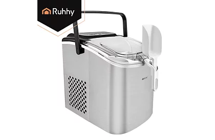 Výrobník ledových kostek 1,2 l – 12 kg / 24 h -  stříbrný