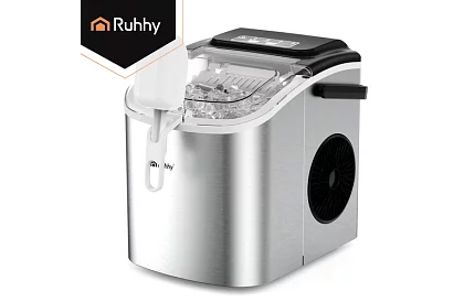 Výrobník ledových kostek 1,2 l – 12 kg / 24 h -  stříbrný