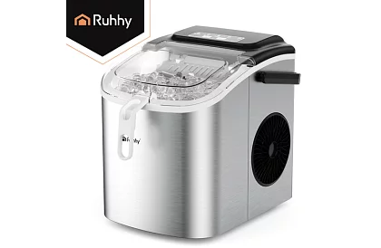 Výrobník ledových kostek 1,2 l – 12 kg / 24 h -  stříbrný