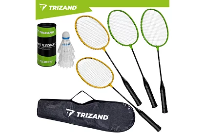 Badmintonová sada – 4 rakety, 3 košíčky a pouzdro