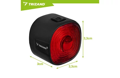 Zadní LED světlo na kolo – 6 režimů, IP66