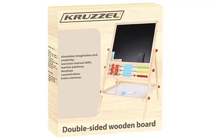 Oboustranná dřevěná tabule pro děti 6v1 + příslušenství