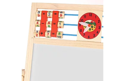 Oboustranná dřevěná tabule pro děti 6v1 + příslušenství
