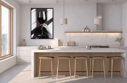 Večerní elegance - obraz - Sklenka vína v luxusním stylu 32