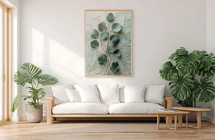 Přírodní elegance - obraz - Jemné listy v moderním stylu 28