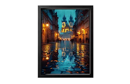Pražský večer - obraz - Staroměstská atmosféra po dešti 23