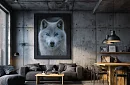 Ledový pohled - obraz - Bílý vlk s modrýma očima 27