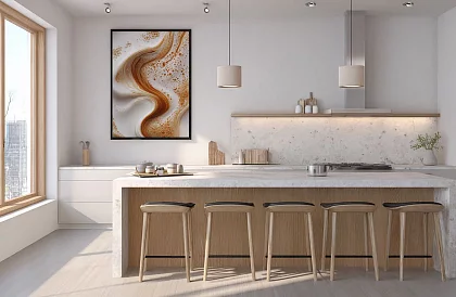 Kávová vlna - obraz - Elegantní abstrakce inspirovaná cappuccinem 29