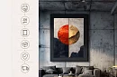 Zlaté spojení - obraz - Moderní geometrie s výrazným kruhem 21