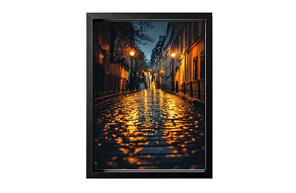 Zlatá ulice - obraz - Večerní město po dešti 15