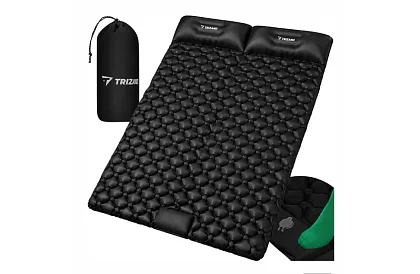 Samonafukovací matrace pro dva 120 × 190 cm – černá