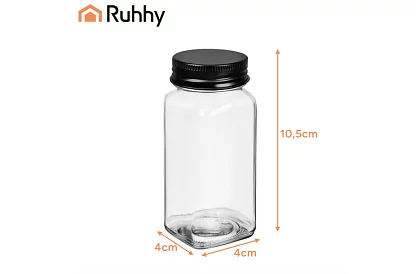 Sada 24 skleněných dóz na koření 120 ml + etikety