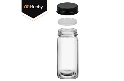 Sada 24 skleněných dóz na koření 120 ml + etikety