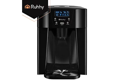 Domácí výrobník kostek ledu s LCD – kompresorový 12 kg/24 h – černý