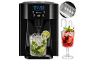 Domácí výrobník kostek ledu s LCD – kompresorový 12 kg/24 h – černý