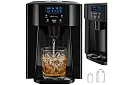 Domácí výrobník kostek ledu s LCD – kompresorový 12 kg/24 h – černý