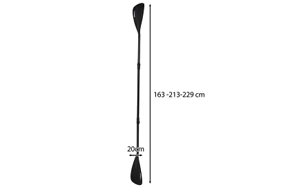 Skládací nastavitelné pádlo 2v1 – kajak, paddleboard - 229 cm