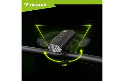 Sada LED světel na kolo – 1300 lm, 5200 mAh
