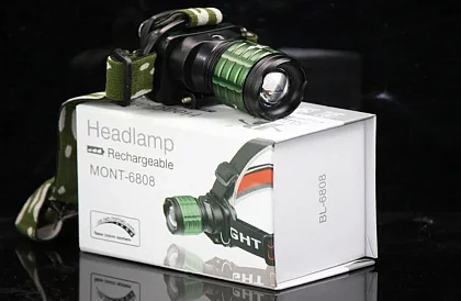 LED dobíjecí čelovka BL6808 – CREE LED 500 lm
