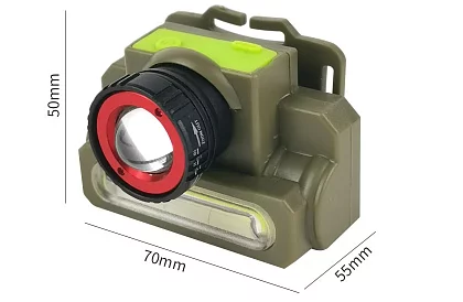 LED dobíjecí LED čelovka DOCOSS 2 v 1  - ZOOM – CREE LED + COB LED