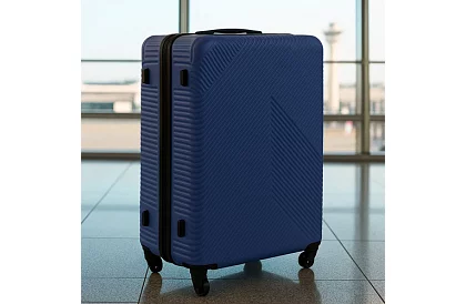 Sada 3 cestovních kufrů na kolečkách 39 l, 70 l, 99 l – tmavě modrá