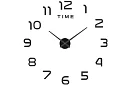 Nástěnné DIY hodiny černé – průměr 60 až 130 cm