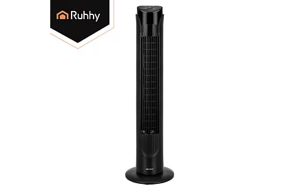 Sloupový oscilační ventilátor 83 cm, 45 W – černý + dálkové ovládání