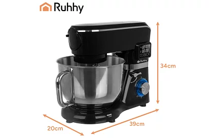 Kuchyňský robot s mixérem a mlýnkem na maso – 2000 W, vyhřívaná mísa 6,2 l