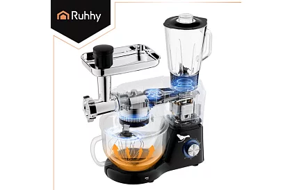 Kuchyňský robot s mixérem a mlýnkem na maso – 2000 W, vyhřívaná mísa 6,2 l