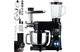 Kuchyňský robot s mixérem a mlýnkem na maso – 2000 W, vyhřívaná mísa 6,2 l