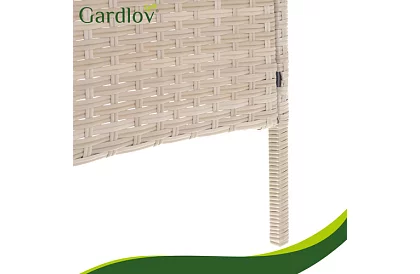 Zahradní sada nábytku – stůl, pohovka, 2 židle – béžová