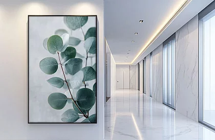 Jemná příroda - obraz - Eukalyptus v minimalistickém stylu 54
