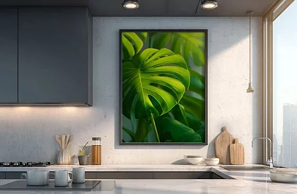 Tropický list - obraz - Monstera v moderním přírodním stylu 45