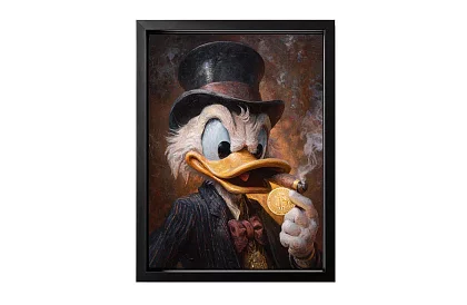 Zlatý magnát - obraz - Stylizovaná postava v luxusním retro stylu 52