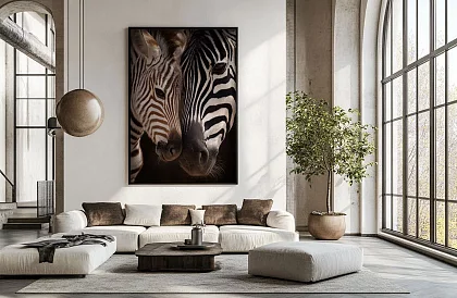 Blízkost přírody - obraz - Zebra s mládětem v detailu 55