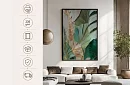Tropická elegance - obraz - Listy v přírodním reliéfním stylu 66