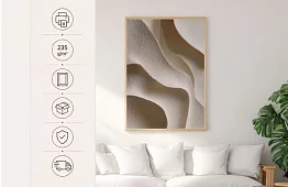 Písečné vlny - obraz - Minimalistická abstrakce v přírodních tónech 69