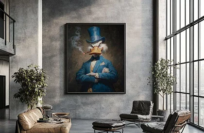 Boss elegance - obraz - Stylová kachna v luxusním portrétu 65