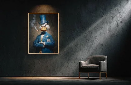 Boss elegance - obraz - Stylová kachna v luxusním portrétu 65