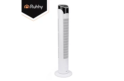 Sloupový oscilační ventilátor 83 cm, 45 W – bílý + dálkové ovládání