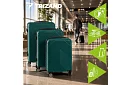Sada 3 cestovních kufrů na kolečkách 39 l, 70 l, 99 l – zelená