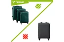 Sada 3 cestovních kufrů na kolečkách 39 l, 70 l, 99 l – zelená