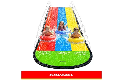 Trojitá vodní skluzavka s vodotryskem 480 cm + 3 plavidla