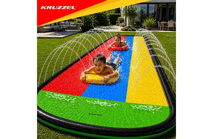 Trojitá vodní skluzavka s vodotryskem 480 cm + 3 plavidla