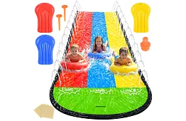 Trojitá vodní skluzavka s vodotryskem 480 cm + 3 plavidla