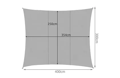 Stínící sluneční plachta 4 × 3 m – šedá